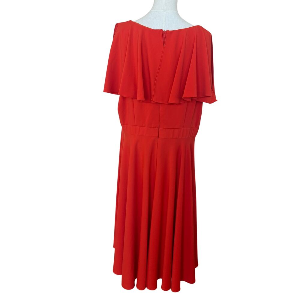 Jay Godfrey Orange Party Dress Size 18 Fit & Flare Party Wedding Romantic $437 - Picture 12 of 14